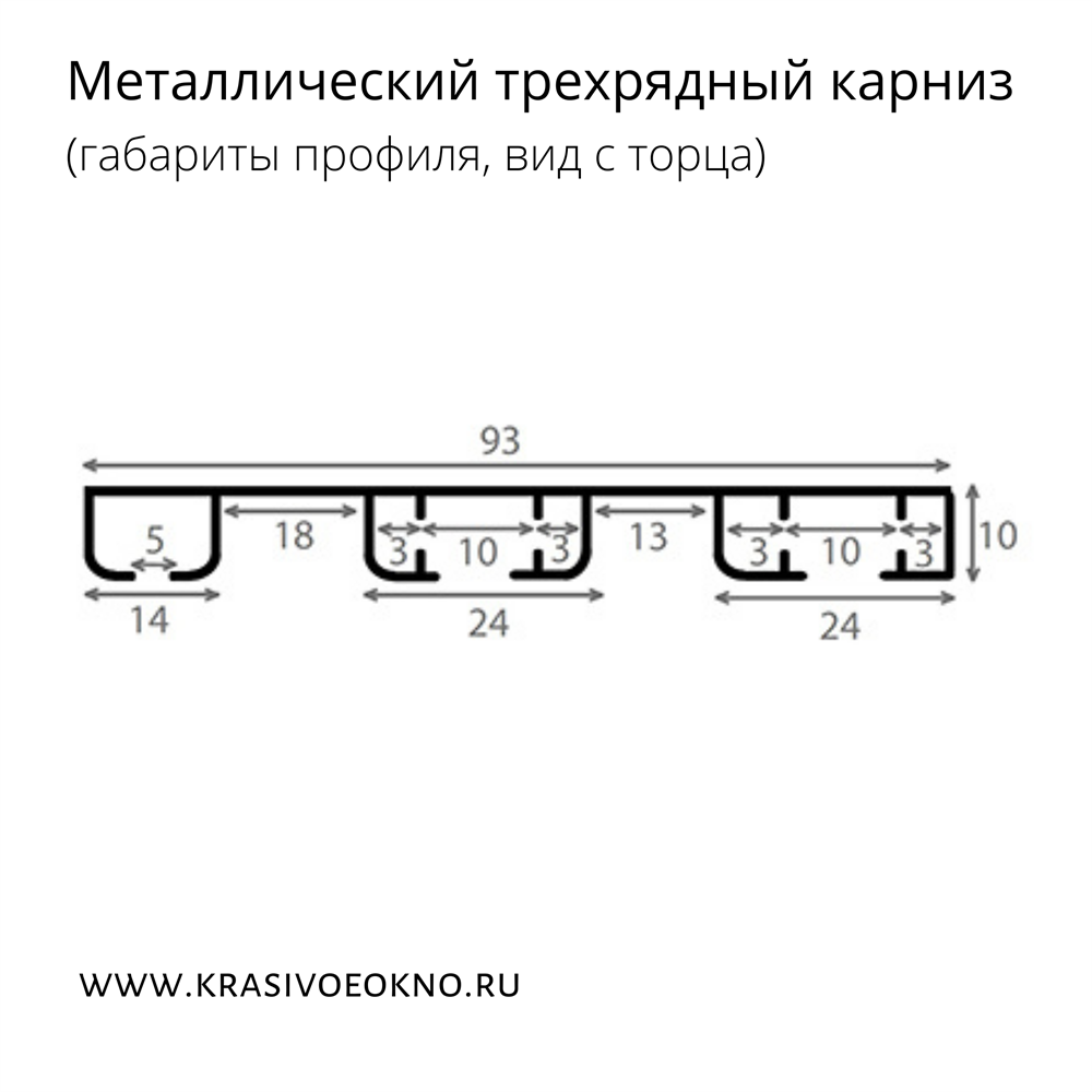 Карниз веревочный с шнуром, трехрядный - подъем на этаж бесплатно!  Интернет-магазин КРАСИВОЕ ОКНО