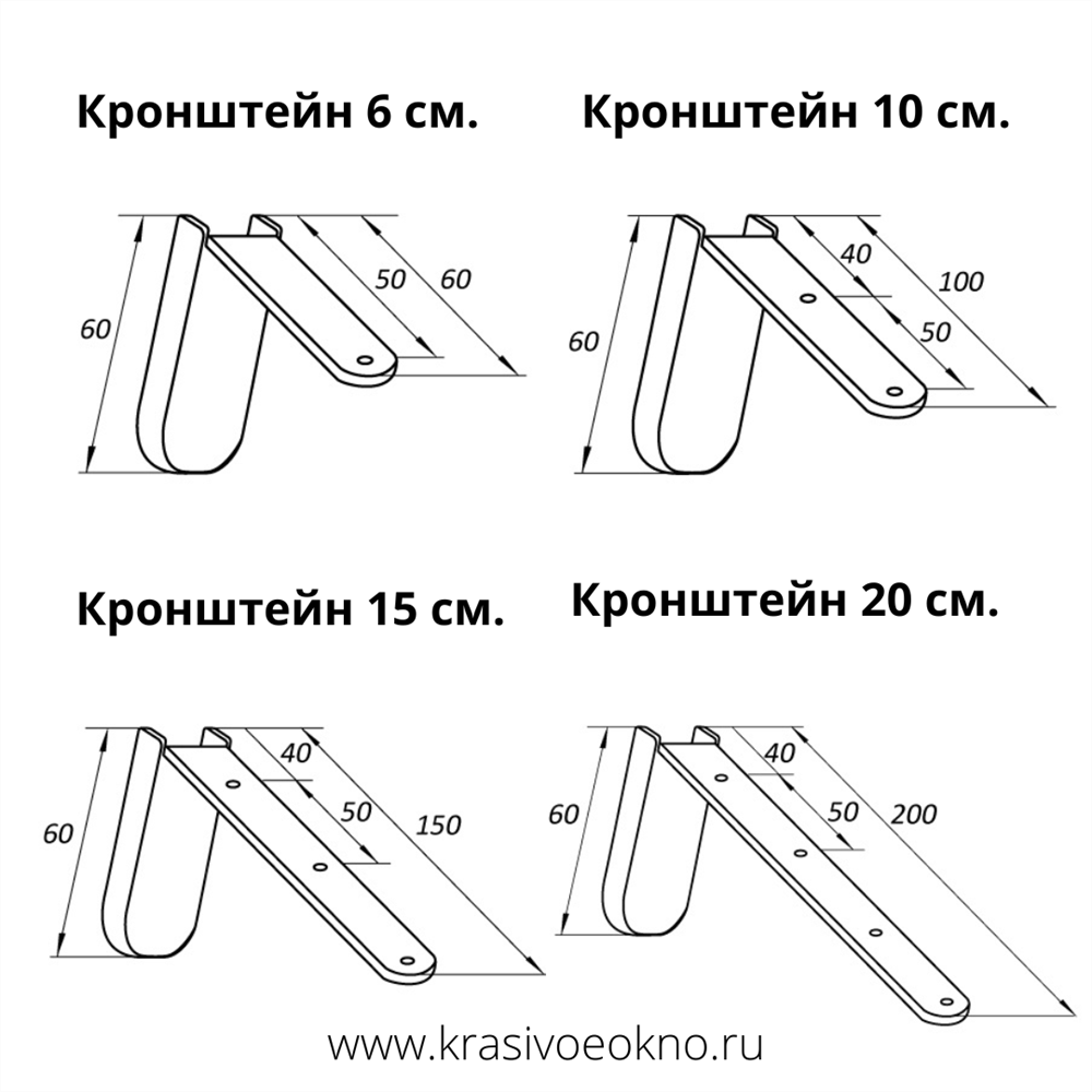 Кронштейн для карниза 20см к стене