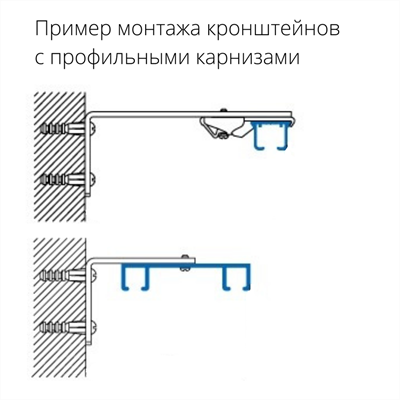 Кронштейн для карниза черный металл