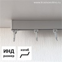 Металлический 1-рядный профильный карниз 02-1 Люкс, размер ИНД. ММ-02Л-1