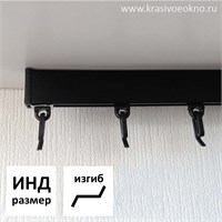 Металлический 1-рядный профильный карниз 02-1 Люкс, размер ИНД. ММ-02Л-1